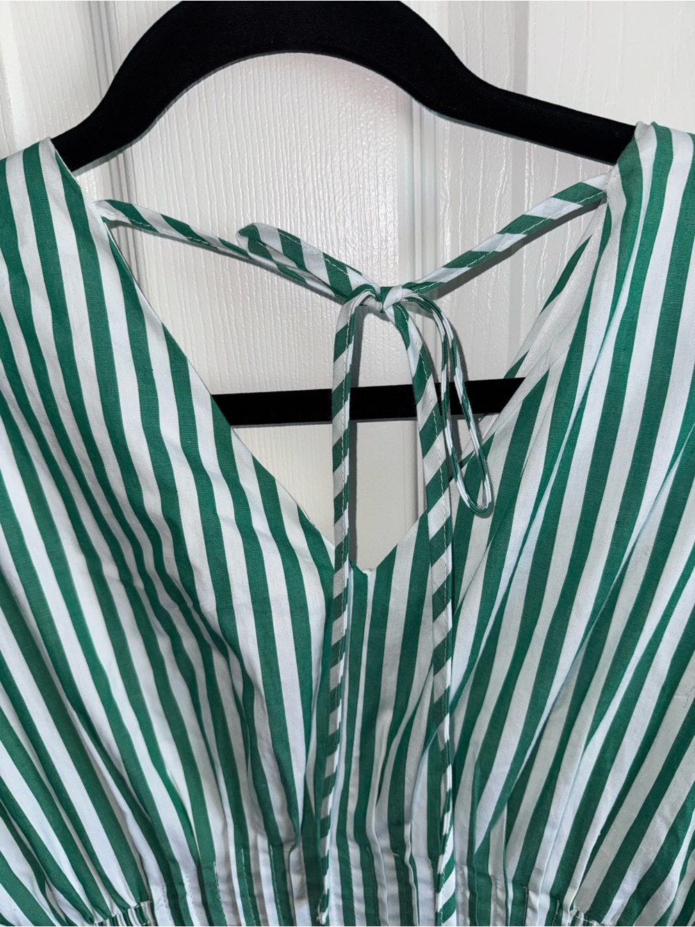 entro Green and White Striped Zip-Front Dress - Picture 3 of 4